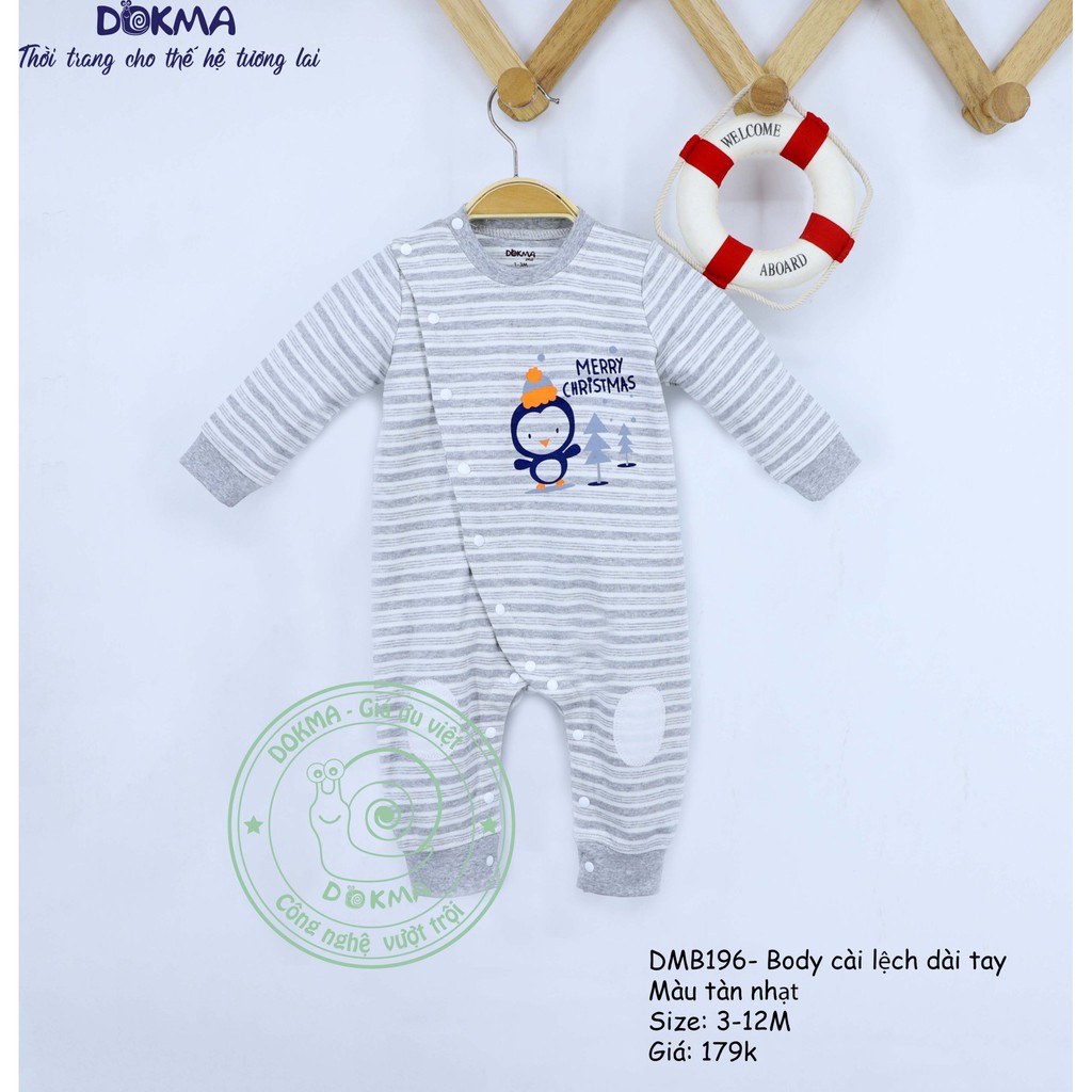 Dokma - Body cài lệch dài tay BT+BG 3-9m DMB196