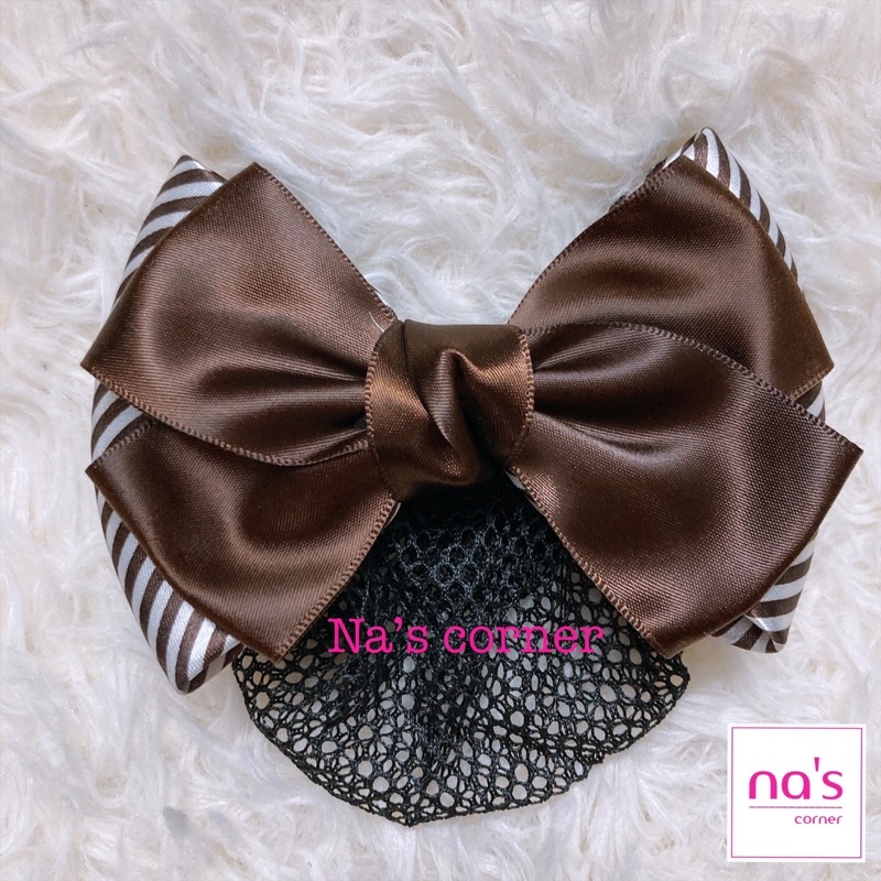 Kẹp lưới bới tóc búi tóc hoạ tiết cao cấp (4)