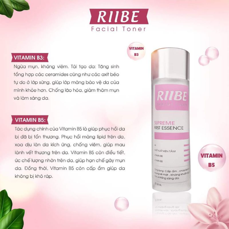 🌈TONER RIIBE  tặng kèm 30ml sữa rửa mặt riibe