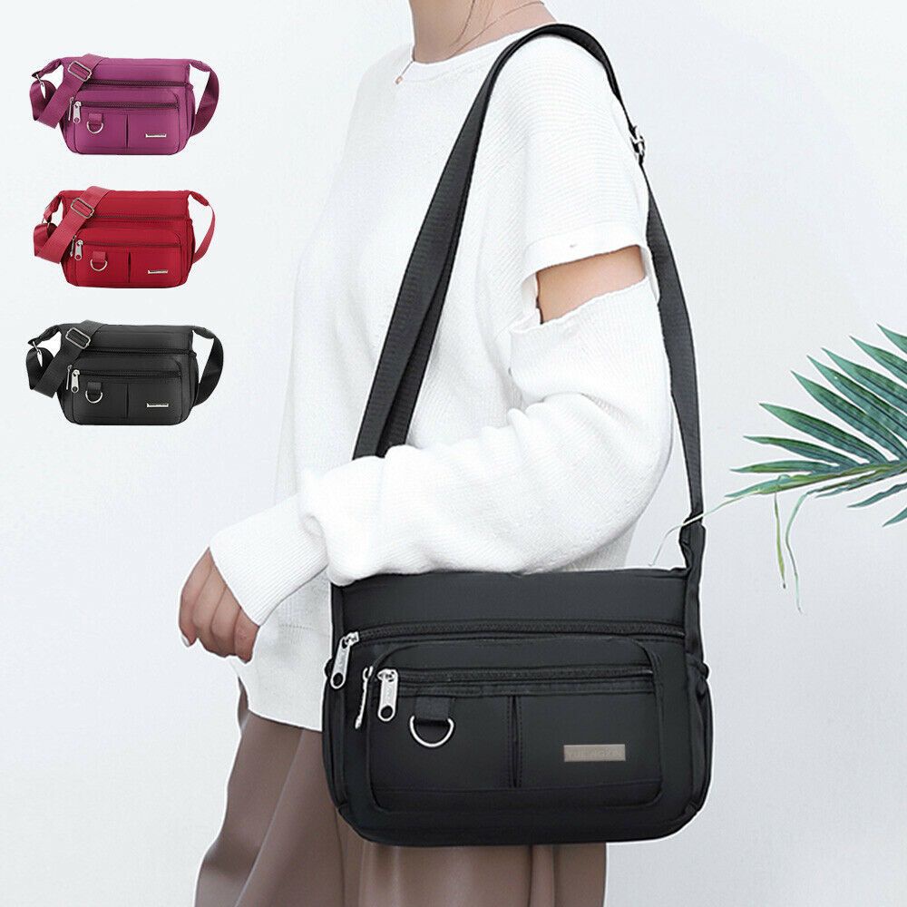 Túi đeo chéo vai nhiều ngăn bằng vải oxford chống thấm nước thời trang cho nữ