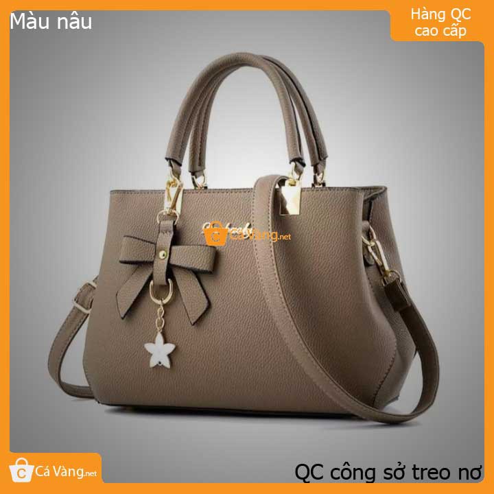 Túi xách nữ công sở treo nơ hàng Quãng Châu CAO CẤP size lớn