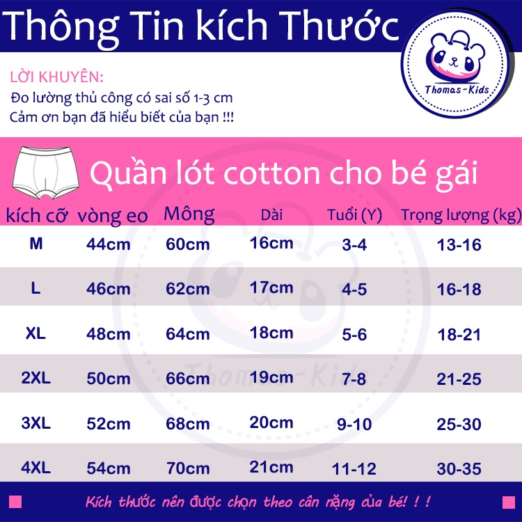 Bộ 5 Quần Lót Boxer Cotton Họa Tiết Hoa Dành Cho Bé Gái 3-12 Tuổi