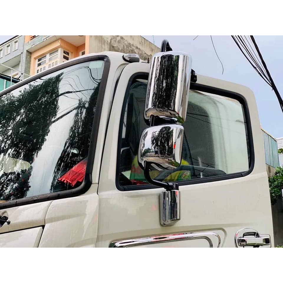 Ốp gương cho xe Tải Hino và Isuzu nhựa ABS mạ crom