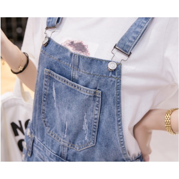 Quần Yếm Jean Nữ ★FREESHIP★ Quần Bò Mài Gối, 5 Túi .Mẫu Đẹp, Cá Tính, Hàng order Quảng Châu Cao Cấp - B42