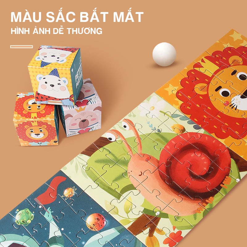 Tranh ghép hình cho bé với 24 mảnh ghép và 20 chủ đề khác nhau DCGD11 KIDS GARDEN