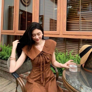 Đầm cổ thuỷ thủ cột nơ