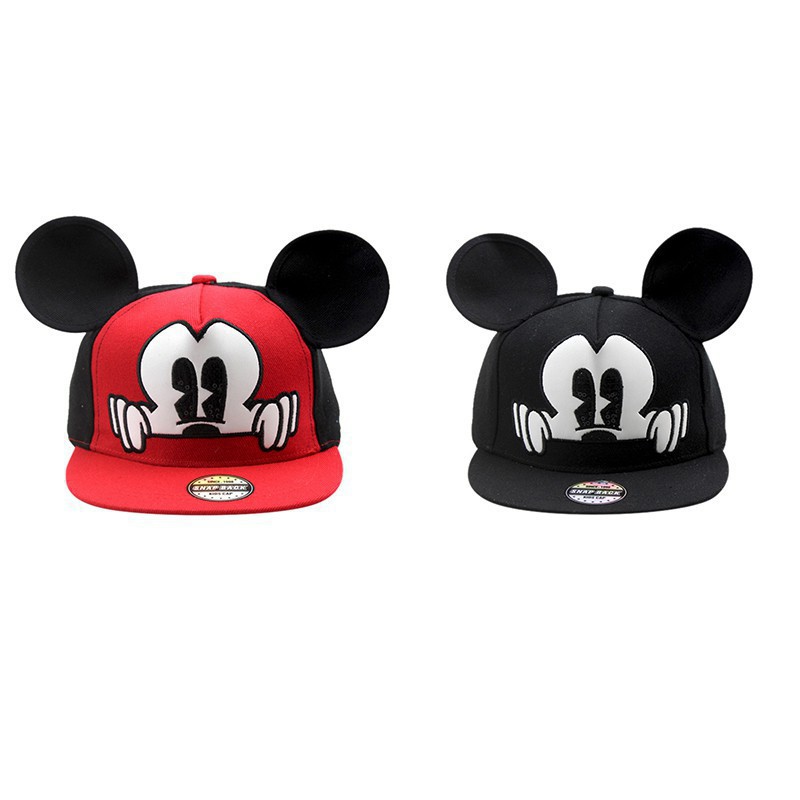 Kids hats cartoon cap Mũ lưỡi trai tai chuột Mickey cho bé trai và bé gái