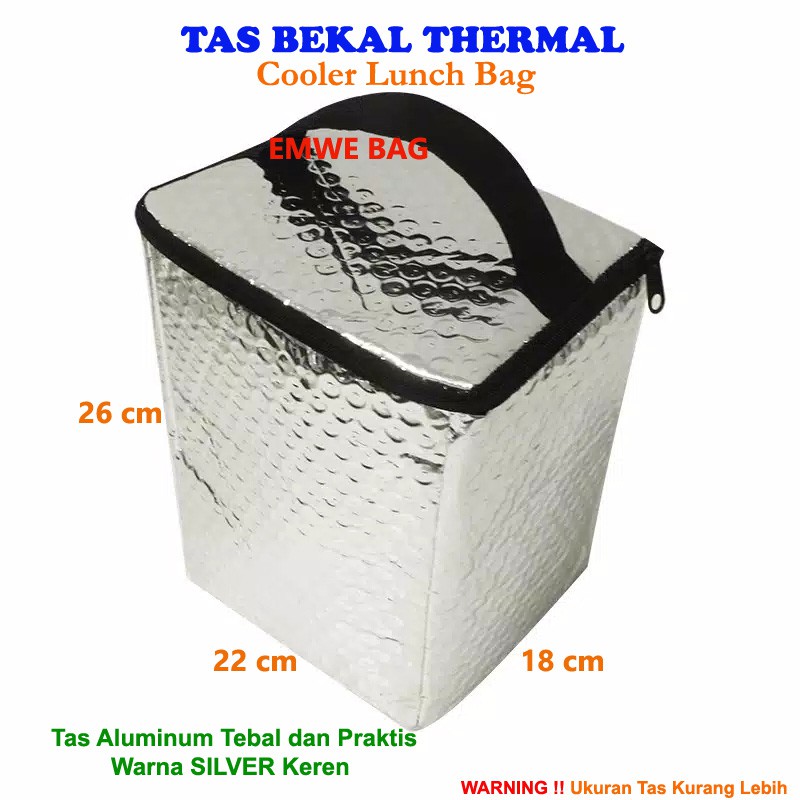 Túi Đựng Hộp Cơm Trưa Giữ Lạnh Bằng Lá Nhôm Kích Thước 24cm Tiện Dụng