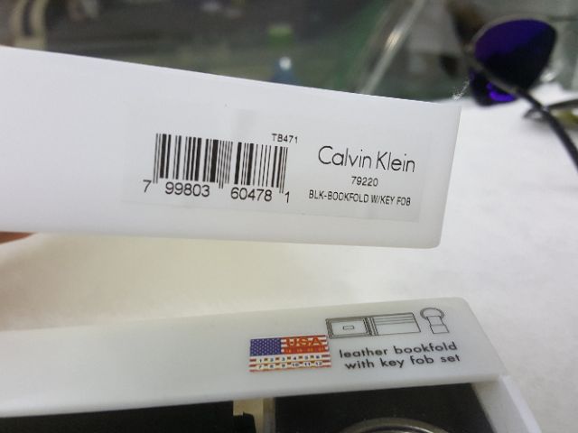 Set Ví da nam Calvin Klein Ck đen chính hãng Mỹ