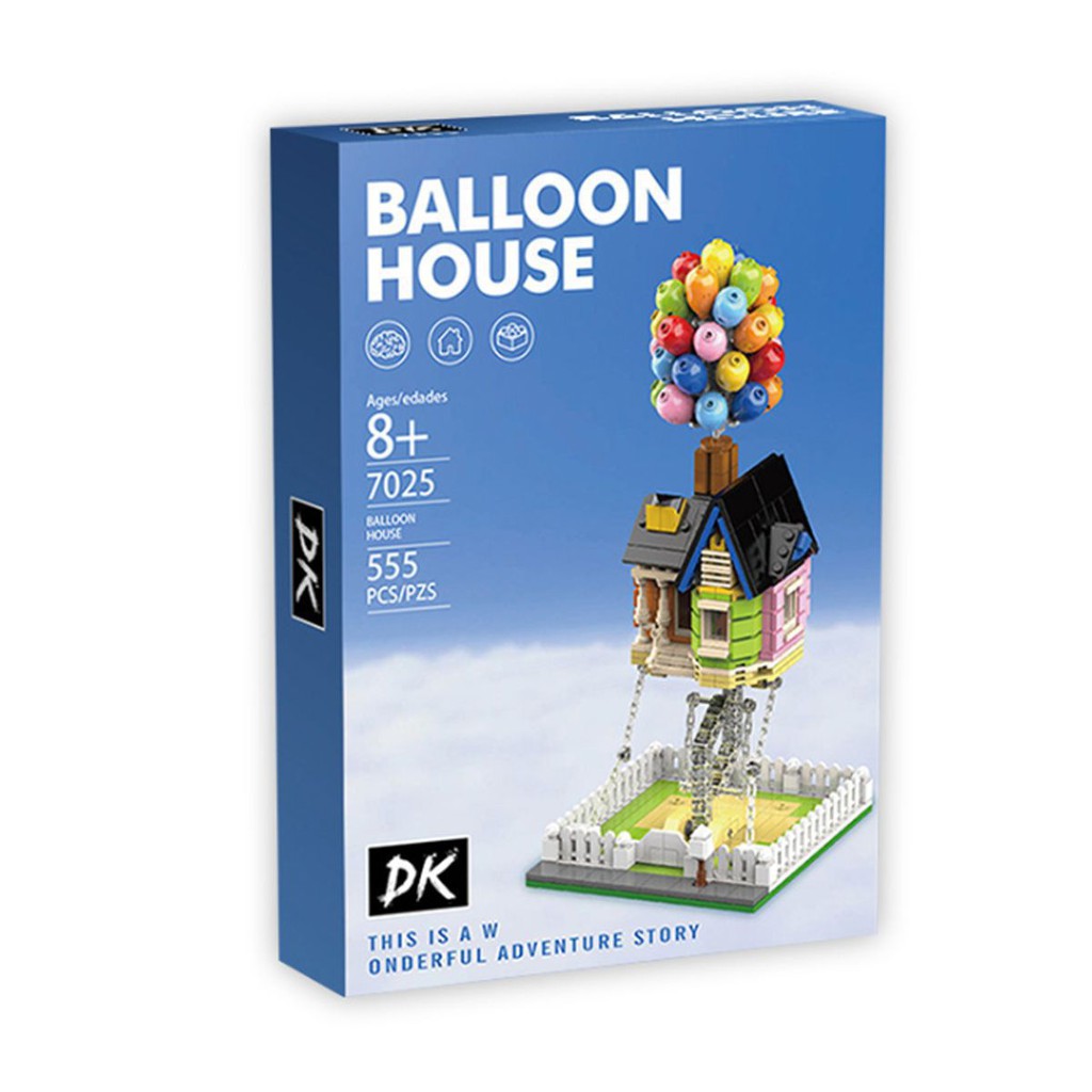 Mô hình Đồ chơi Lắp ráp lego UP pixar Floating Balloon House disney Nhà bay khinh khí cầu MOC tự cân bằng lực 7025