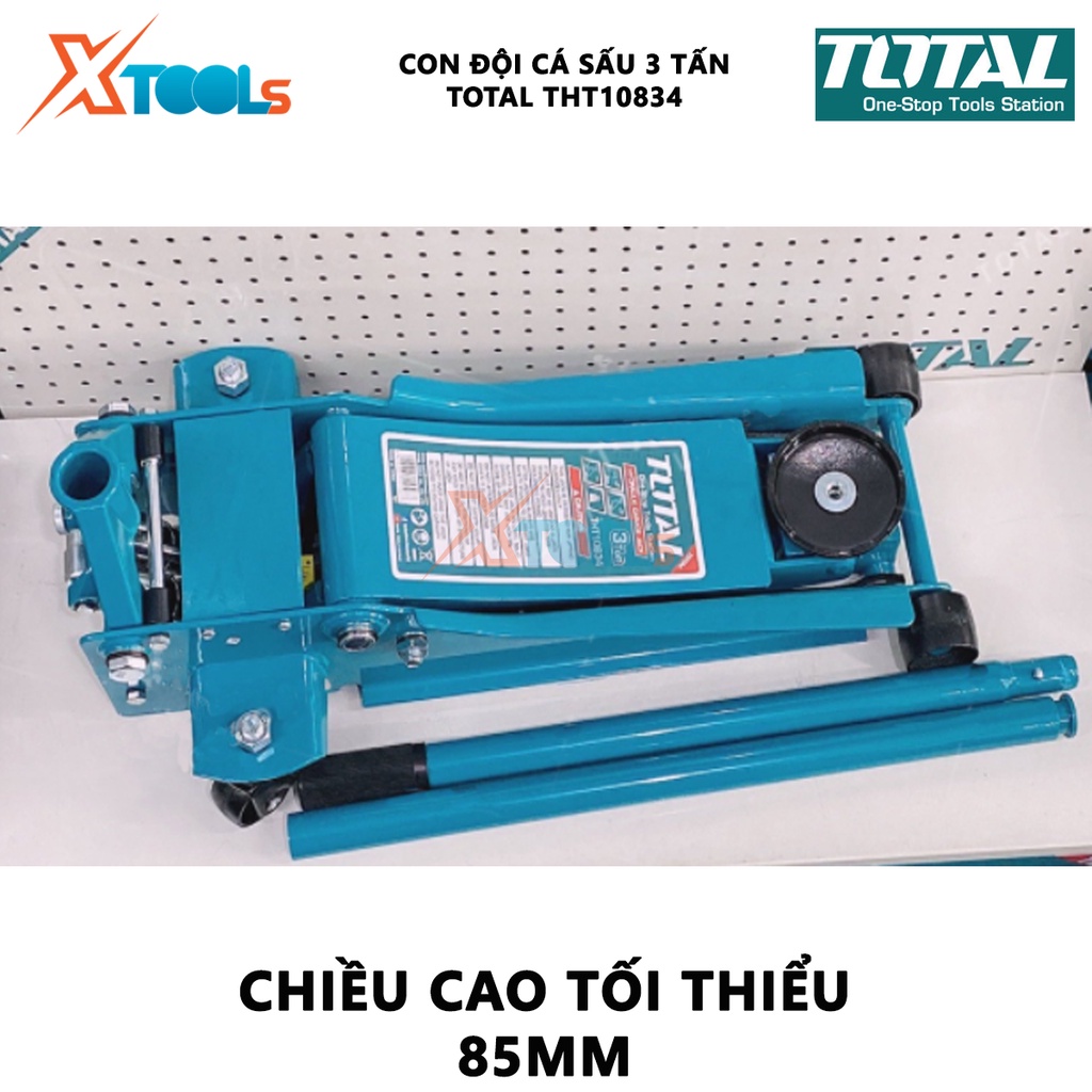 Đội cá sấu 3 tấn TOTAL THT10834 Con đội nâng ô tô Chiều cao nâng tối thiểu 85mm Chiều cao nâng tối đa 515mm Khoảng cách