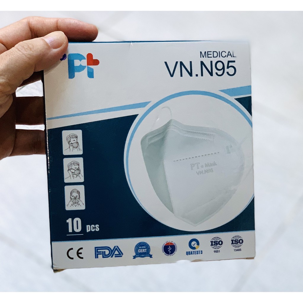 ✅ Khẩu Trang 3D- PT Mask VNN95 (Không Van) -VT0694