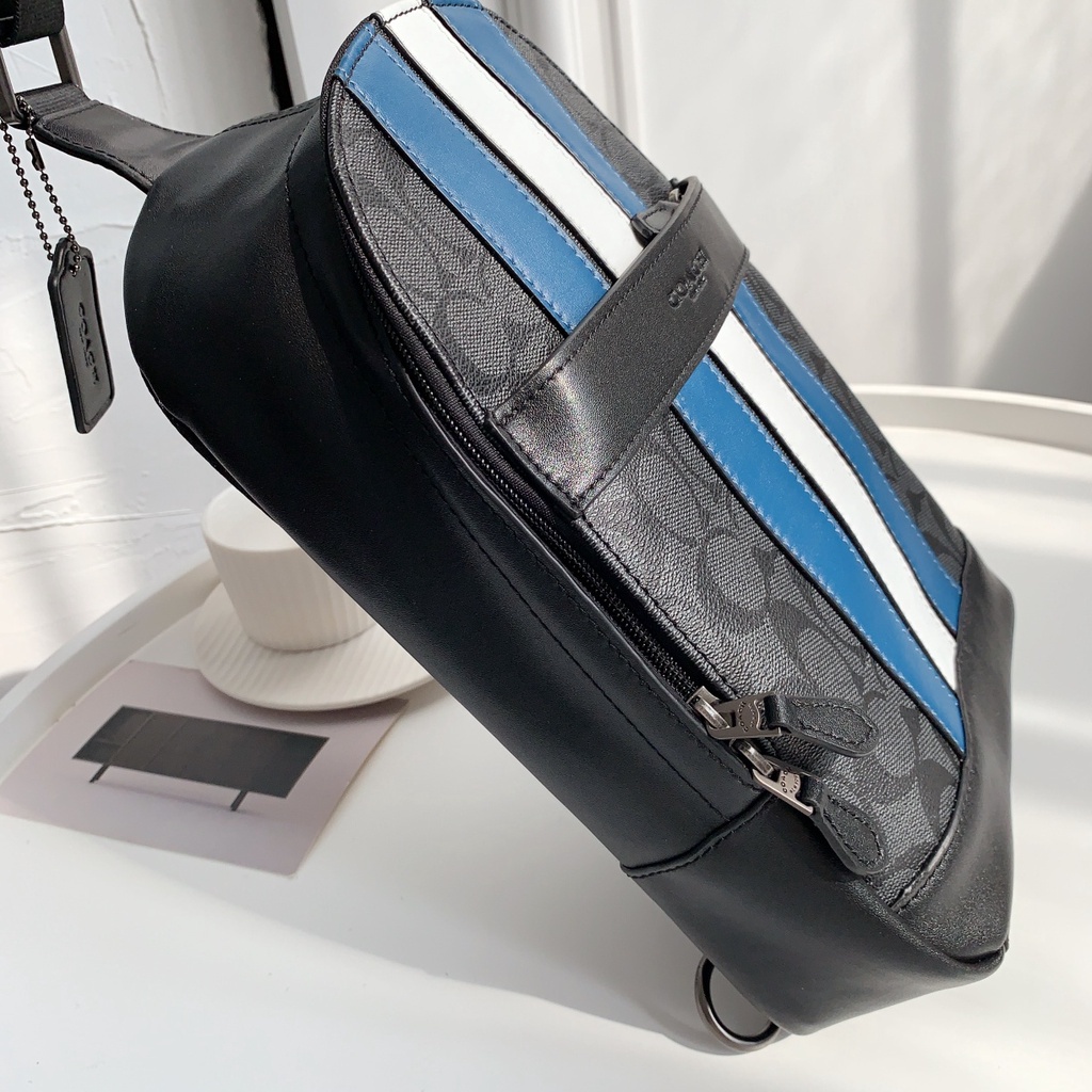 Coach  F67249 Ba lô đi học, Cặp đi học, Cặp đi học thời trang, Vải da, Giày bền, Ba lô sọc, Kiểu dáng cổ điển, Nhiều ngăn