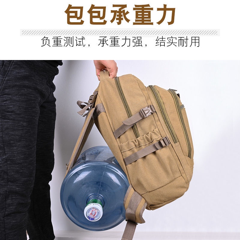 Giảm Giá Thời Gian Giảm Giá Ba Lô Vải Canvas Dày Sức Chứa Lớn 50L Cho Nam