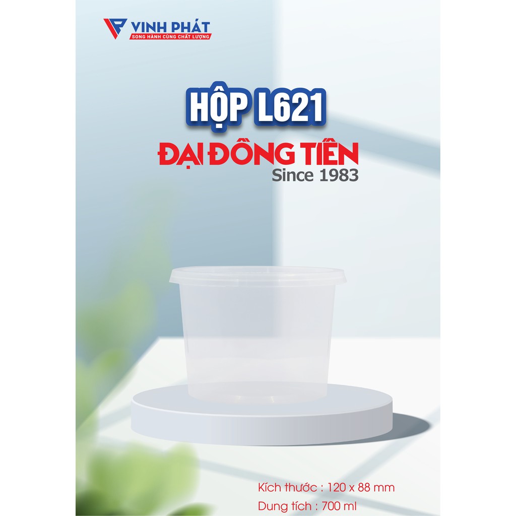 COMBO 10 HỘP NHỰA ĐỰNG THỰC PHẨM SIÊU MỎNG TRÒN ĐẠI ĐỒNG TIẾN