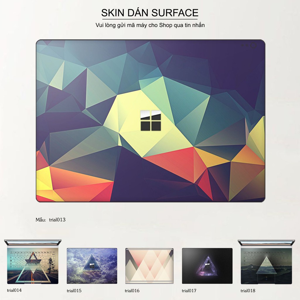 Skin dán Surface in hình Đa giác bộ 3 (inbox mã máy cho Shop)