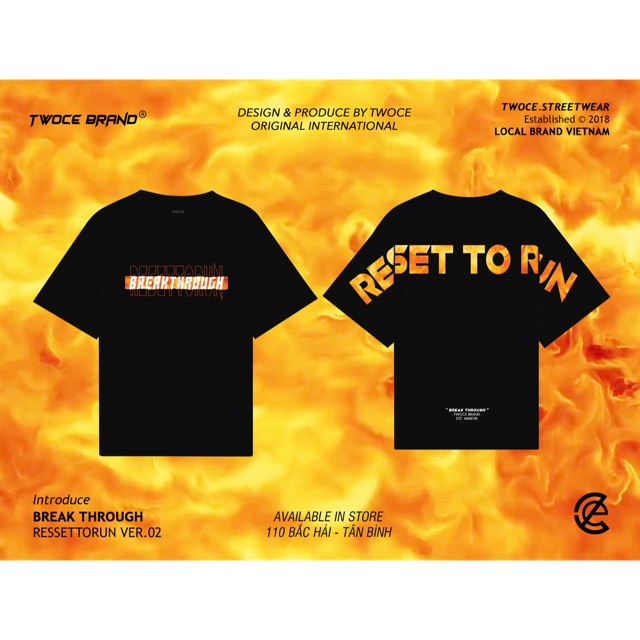 Áo BREAKTHOUGH BLACK / RESET TO RUN CONCEPT