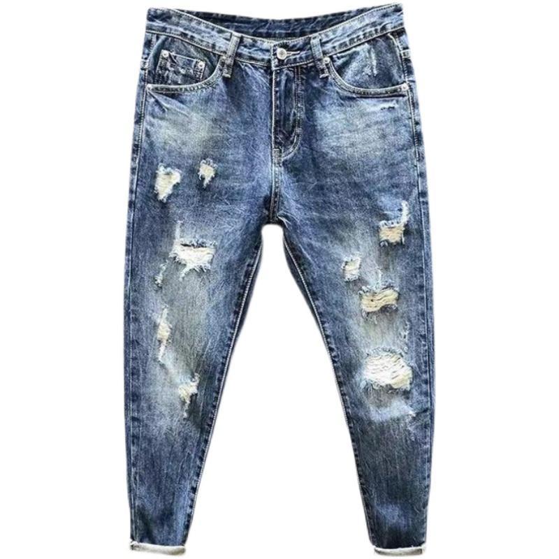 LEVIS Quần Jeans Dài Rách Gối Phong Cách Hàn Quốc Thời Trang Cho Nam 501