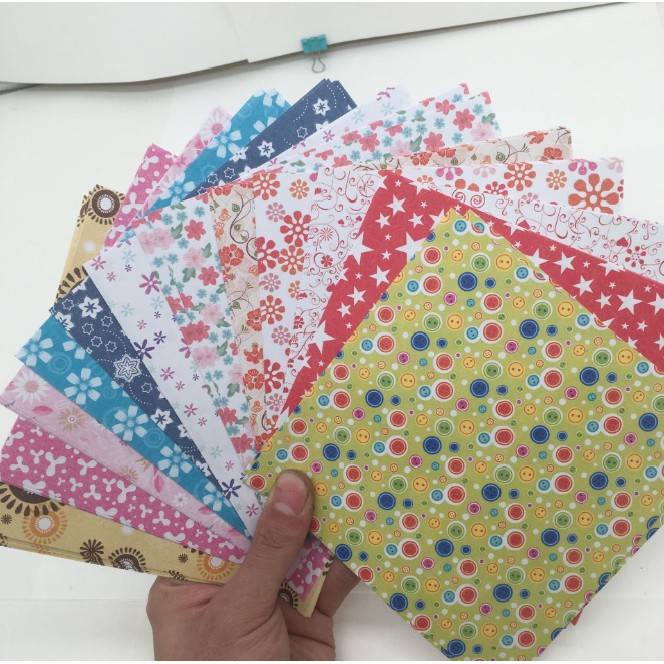 Giấy Thủ Công Nhiều Màu Sắc, Hình Đẹp 15x15cm