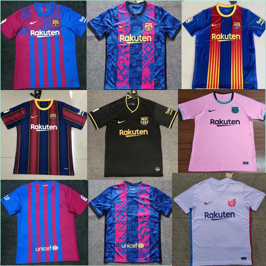 Áo Thun Đá Banh Câu Lạc Bộ Barcelona Mẫu 2020 2021 2022 S-4XL