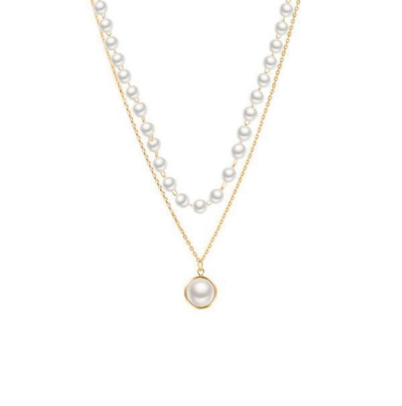 Vòng Tay Hai Lớp Đính Hạt Ngọc Trai Thời Trang Dành Cho Nữ