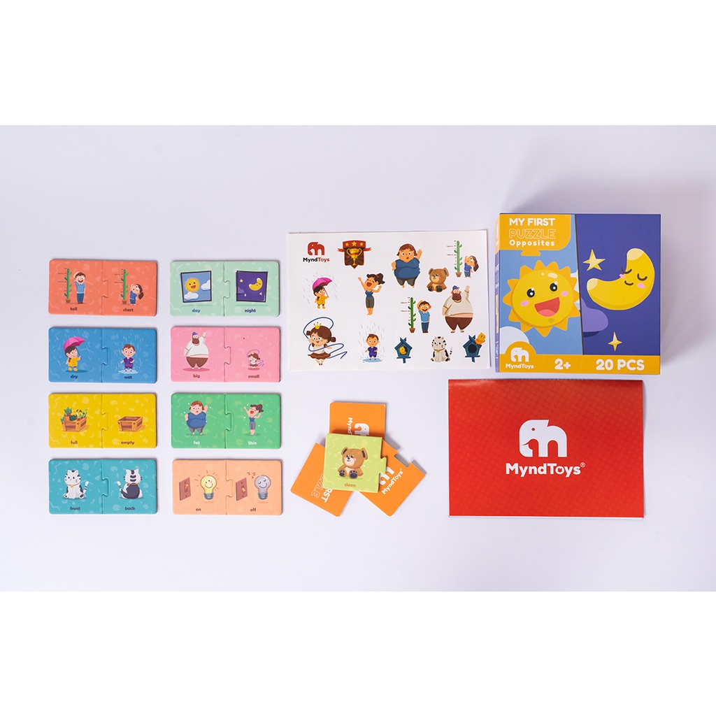 Bộ Đồ Chơi Xếp Hình MFP Opposites MyndToys 20 Thẻ Cao Cấp - BỐ KHỦNG LONG