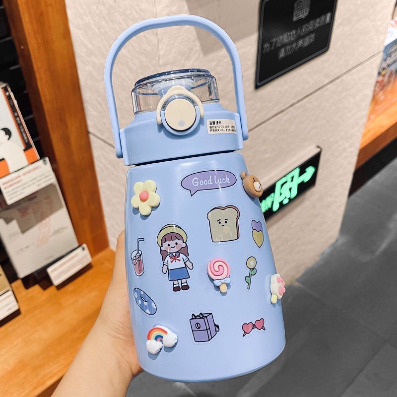 Bình Giữ Nhiệt 800ml Inox 304 Kèm Sticker