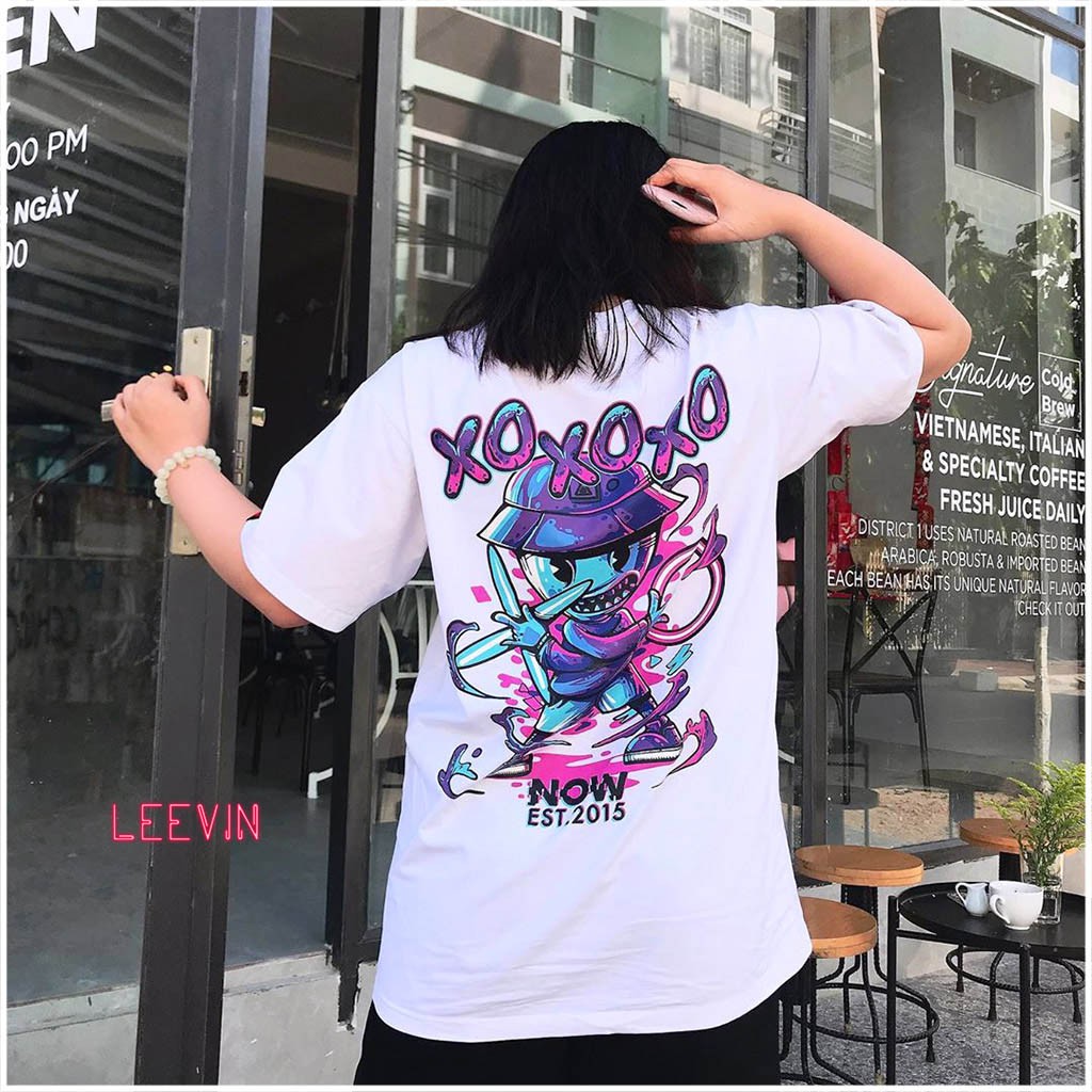 Áo thun Form rộng Unisex NOW SAIGON XO Marcus The Ninja Kid - Áo phông tay lỡ Nam Nữ [TE-NS01] Leevin Store