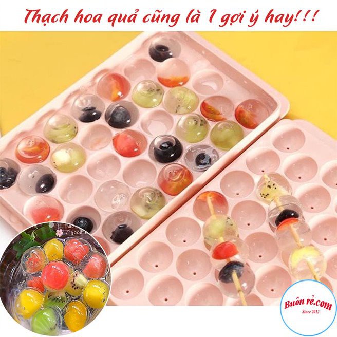 Khay đá thạch bi tròn 33 viên – Khuôn thạch hoa quả đẹp mắt Buôn Rẻ 01349