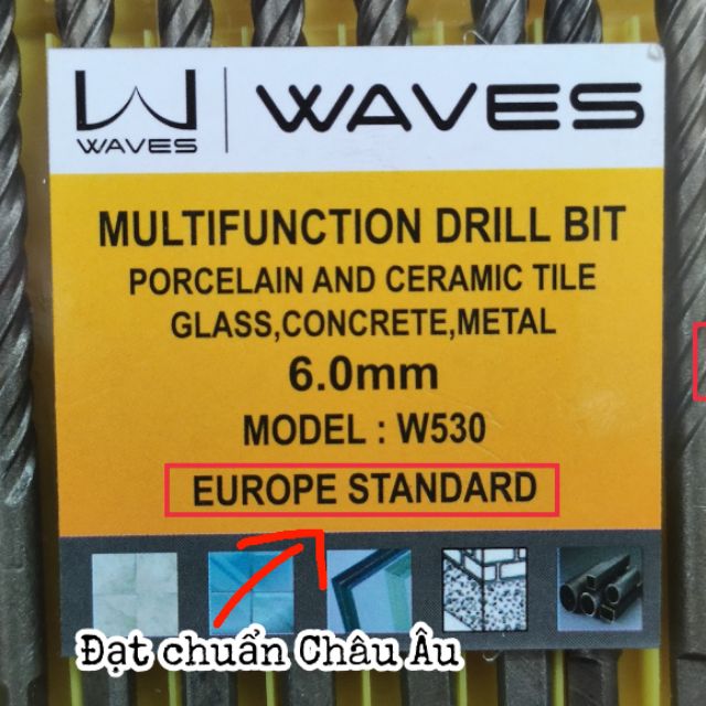 Mũi khoan đa năng WAVES 6ly, 8ly, 10ly