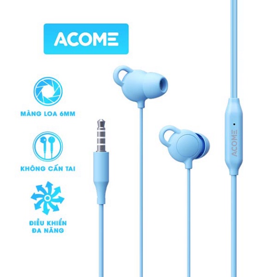 . Tai Nghe Có Dây ACOME ASE01 xây dựng In Ear Đàm Thoại tinh xảo chỉ dẫn Đa Năng .