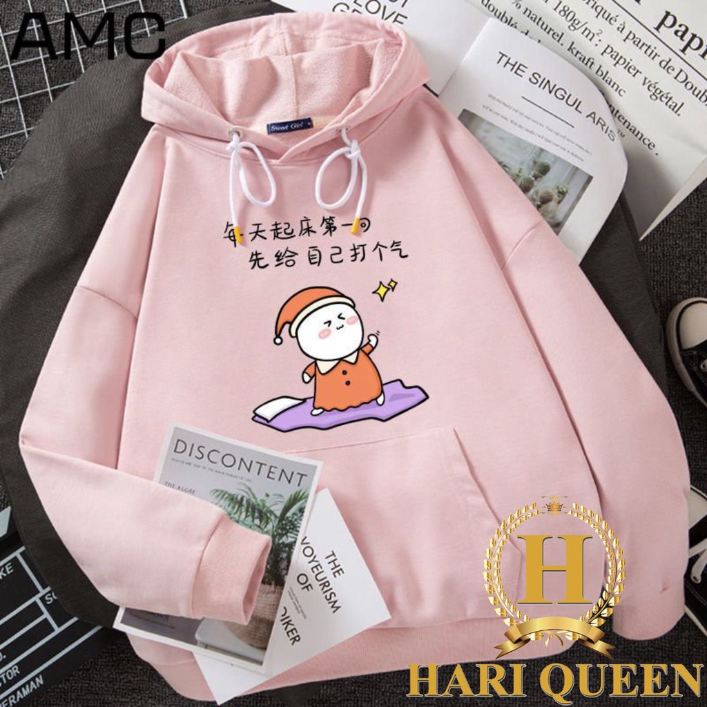 Áo hoodie cậu bé tuyết chữ tàu HARI0321