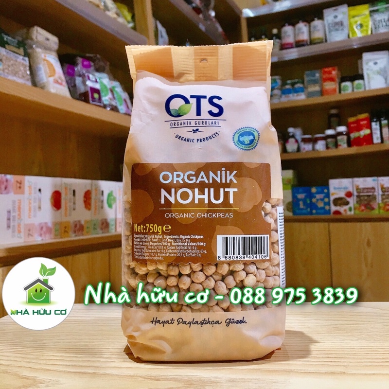 Đậu gà hữu cơ OTS Organik 750g - Date: 30/6/2023 - Nhà Hữu Cơ