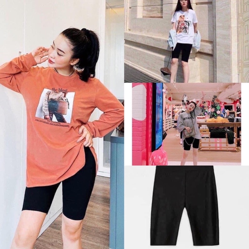 Quần legging ngố cotton co dãn 4 chiều mặc cực thoải mái
