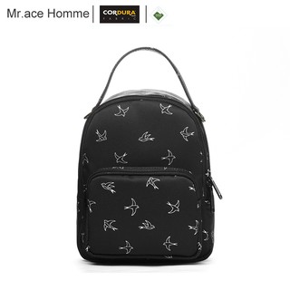 Balo Nữ Mini 8inch Mr.ace Homme MR19A1509B01 / Chim én nền đen