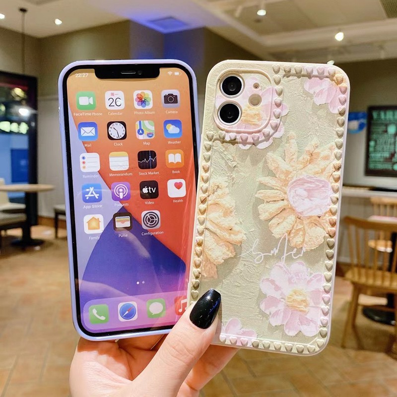 Ốp điện thoại Suntaiho mềm TPU hình hoa Graffiti 3D thời trang cho iPhone 7 8 Plus 6 6s 11 Pro Max 12 Pro XR XS Max