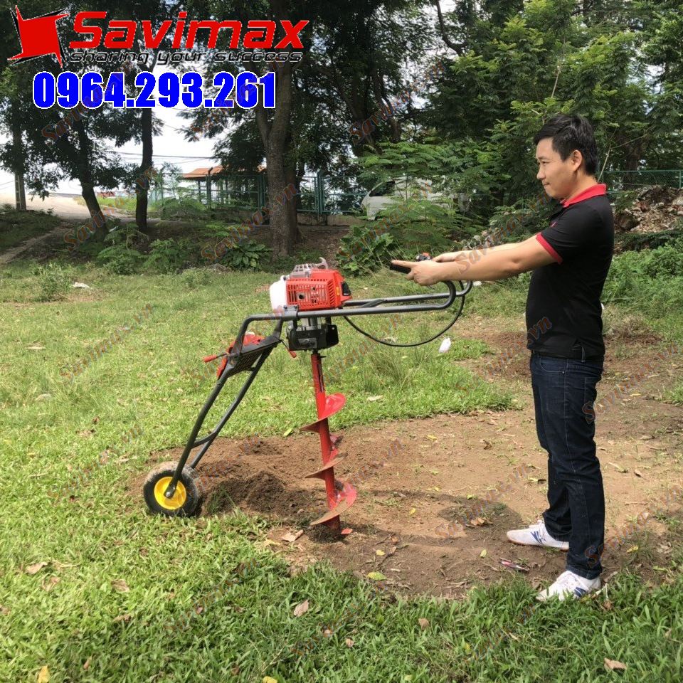 Máy khoan đất đẩy tay Savi khoan lỗ kèm mũi khoan 25cm dài 80cm | WebRaoVat - webraovat.net.vn