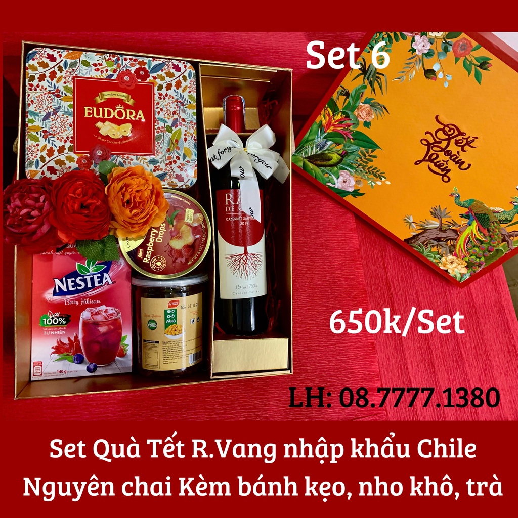 Hộp quà tết sang trọng kèm túi giấy, quà tết Vang nhập khẩu nguyên chai Chile |SHOPRUOUVANGUYTIN.STORE | BigBuy360 - bigbuy360.vn