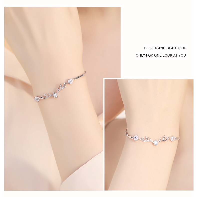Lắc Tay Bạc Nữ - YiLu Sừng Hươu   - Vòng Tay Bạc Sterling M.Lady Jewelry