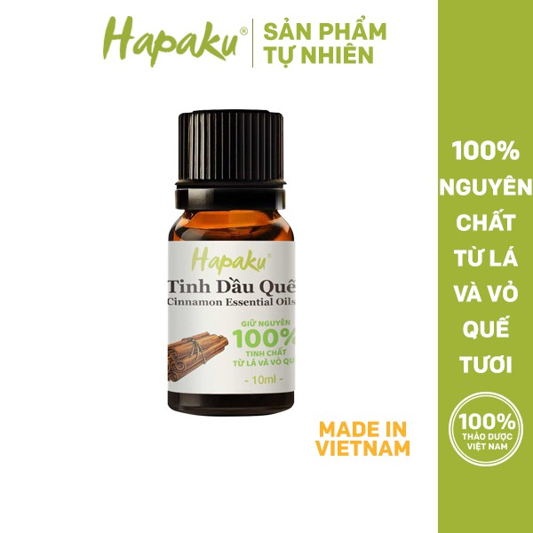 Tinh Dầu Quế HAPAKU Tự Nhiên Xoa Bóp Mát-xa Xông Phòng Nguyên Chất 10ml