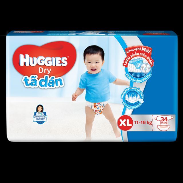 Bỉm dán/quần Huggies NB36/S/M/L/XL/XXL