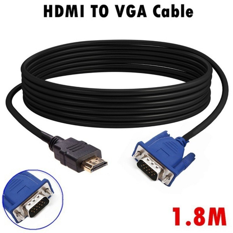 Cáp âm thanh chuyển đổi cổng HDMI sang VGA 1080P HD 1.8m