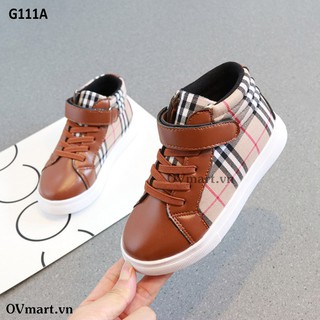 GIÀY CHO  BÉ - GIÀY BÉ KẺ CARO 2 MÀU ĐEN - NÂU KHỎE KHOẮN CHO BÉ