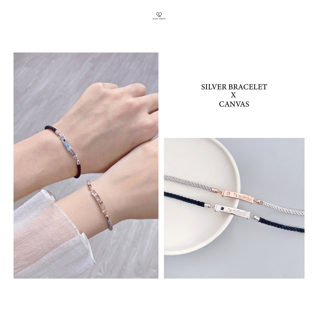Lắc Tay Đôi Bạc Blue Peach Te Quiero LTD020