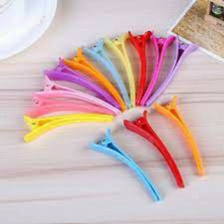 Kẹp tóc mỏ vịt nhựa trơn