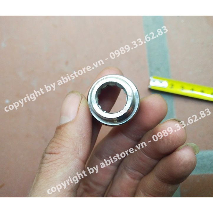 LƠ INOX NGẮN 20MM, LƠ LỤC LĂNG 15 ( 21MM  ) HÀNG DÀY ĐẸP