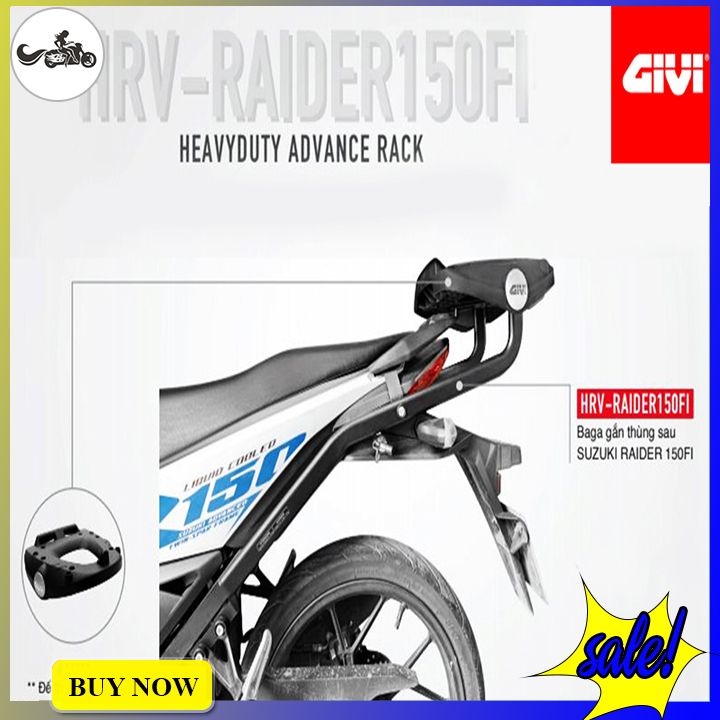 Baga Givi HRV xe SUZUKI Raider 150/ Belang R150 chịu lực tốt hàng chính hãng BH 2 năm