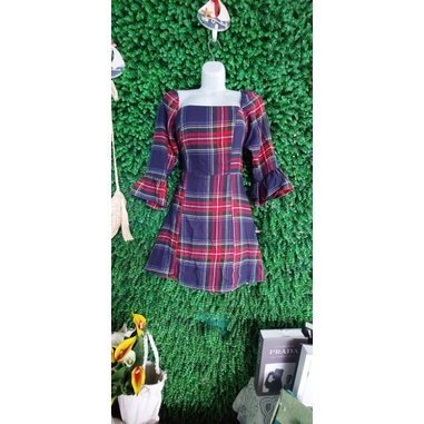 Thanh lý đầm caro dễ thương size dưới 48kg,