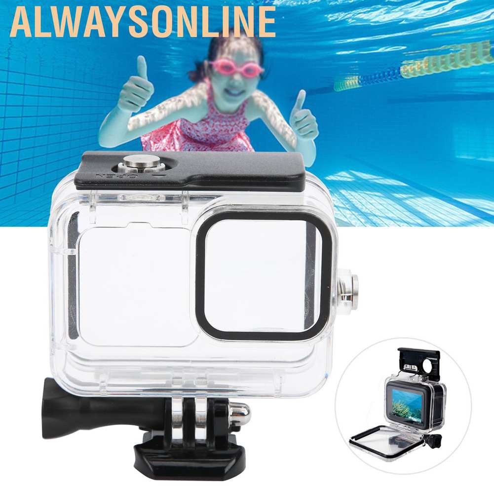 Alwaysonline Camera Waterproof Diving Case Underwater 45M Depth Protect Housing Shell for GoPro hero9