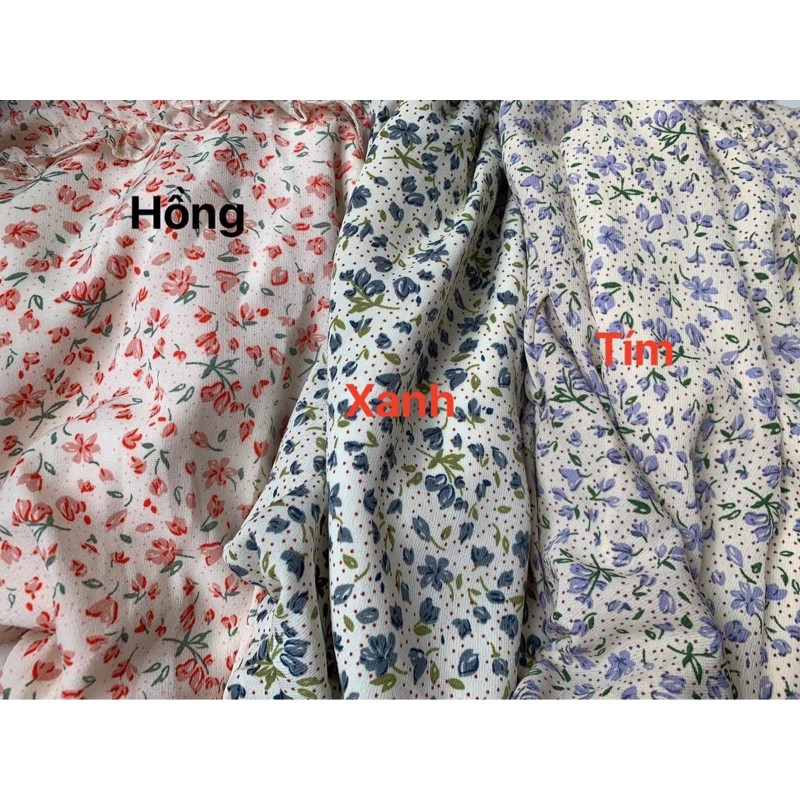 Váy hoa nhí cổ bèo 3 tầng 1604